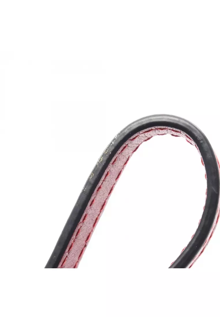 Pre-Loved LOEWE gate bag mini Shoulder bag leather Red