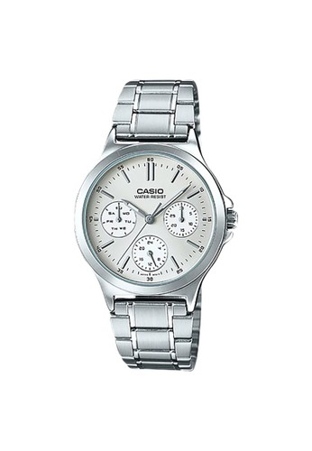 Casio silver Jam Tangan Wanita Casio LTP-V300D-7AUDF Enticer Silver Dial Stainless Steel Strap D0CE4ACB596185GS_1