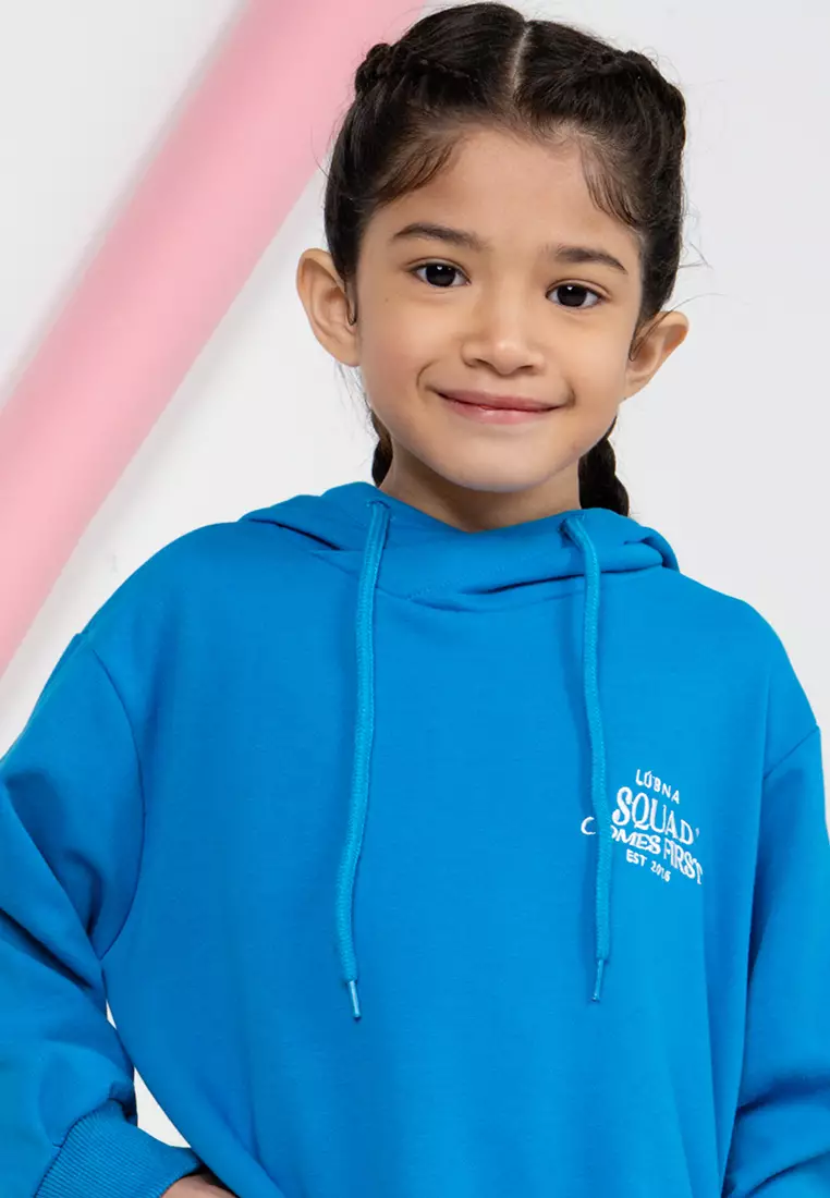 Buy Lubna Kids Front Embroidered Hoodie Dress Online ZALORA Malaysia