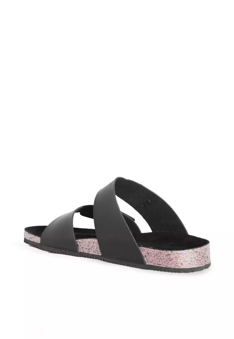 Xander Full Black Minimalist Sandals