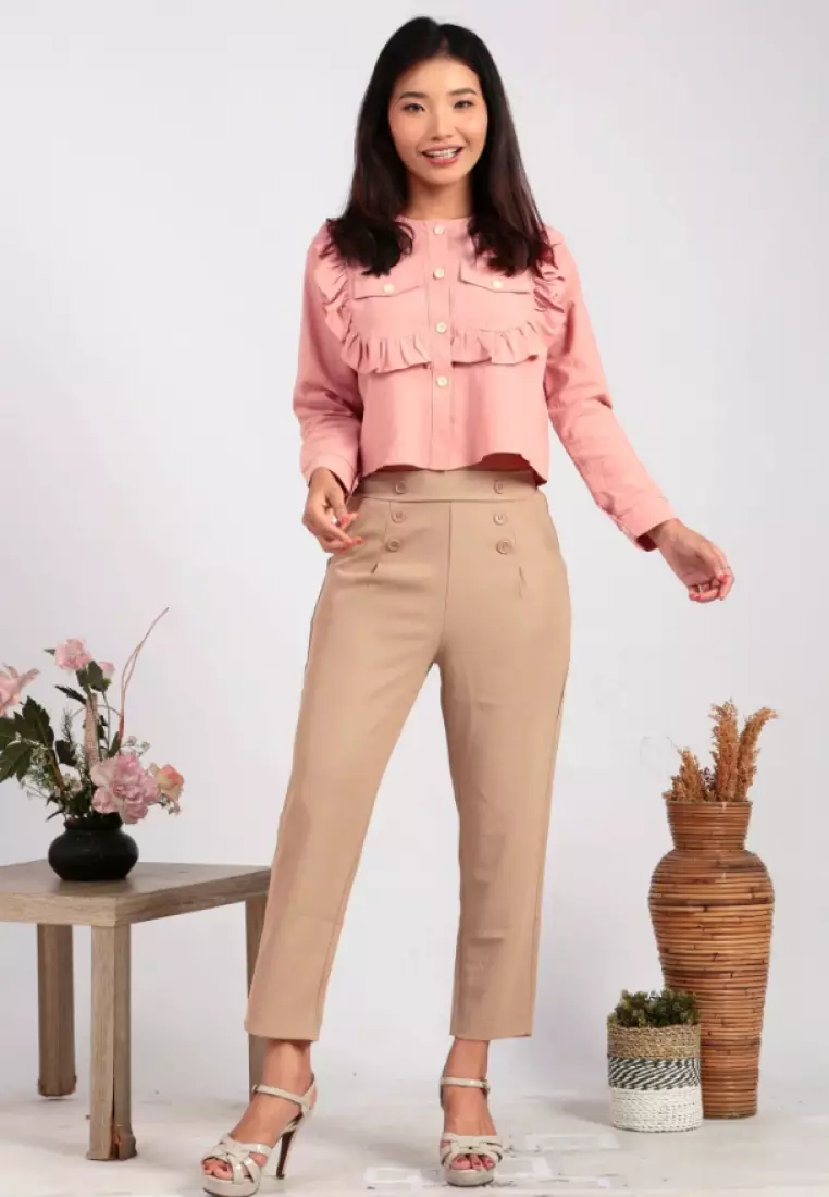 Mimosa Ruffle Blouse in Pink