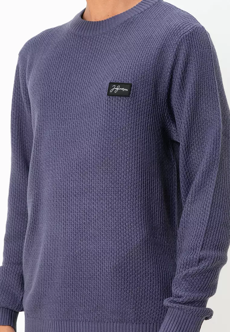 Portland Badge Knit Crew Neck Sweatshirt