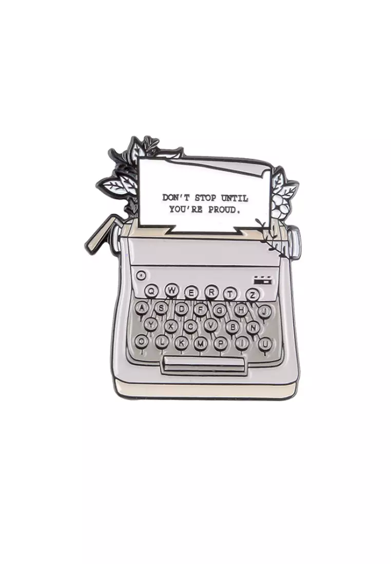 Retro Typewriter Enamel Pins (KCPN1131)