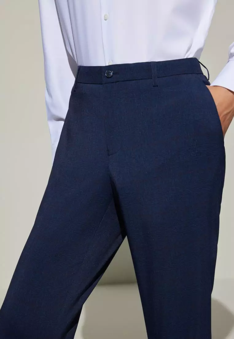 G2000 Cool Touch Multy-Way Stretch Smart Fit Check Suit Pants