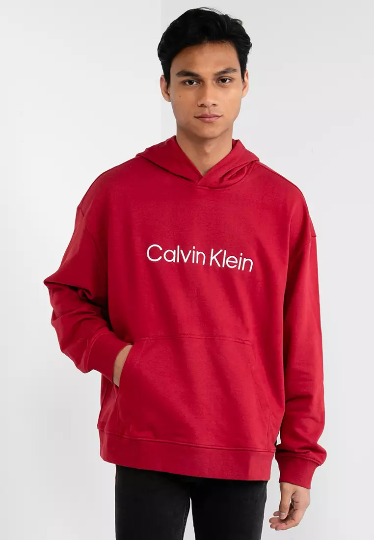 Buy Calvin Klein Relaxed Fit Logo French Terry Hoodie - Calvin Klein Jeans  2023 Online | ZALORA Singapore