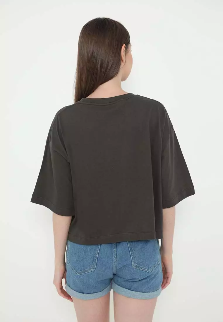 ALOHA FLORAL CROP TEE