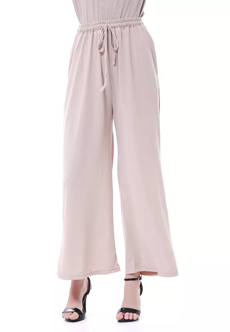 Nana Celana Kulot Bawahan Wanita Regular Fit Premium Quality - Cream