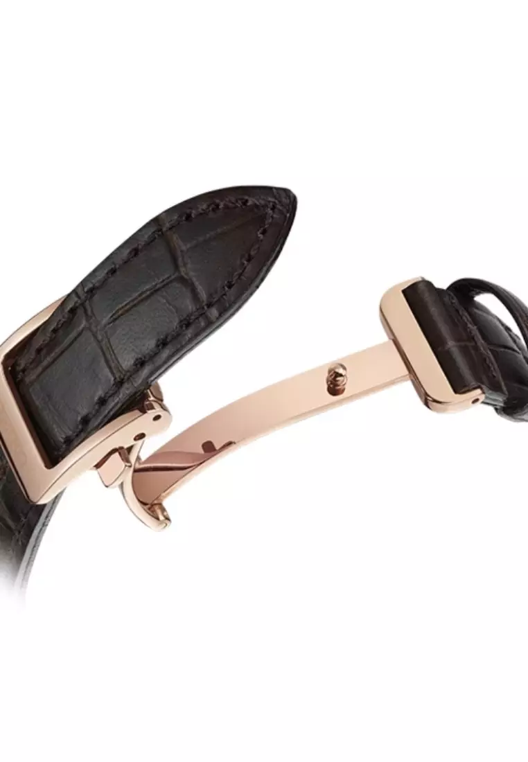 Seiko Presage Cocktail Time ‘Bellini’ Pale Pink Dial Brown Leather Band Automatic Watch SRP852J1