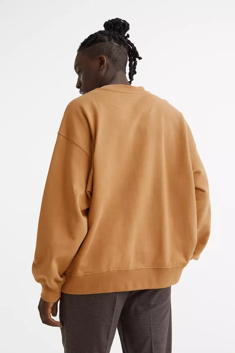 Buy H M Oversized Fit Cotton sweatshirt Online ZALORA Malaysia