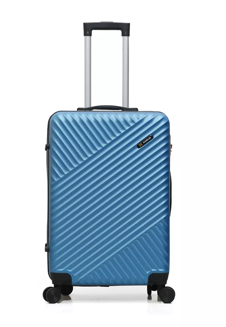 Austin Koper Unisex Size 24 Inch Travel Bag Large Compartment Material Fiber ABS ORIGINAL - Light Blue