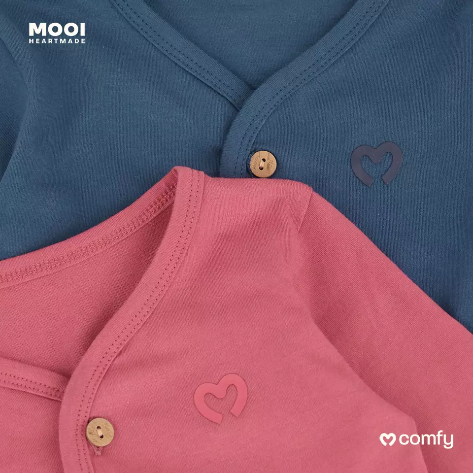 Mooi Setelan Panjang Bayi Comfy Baby Long Button Set - Sage Green