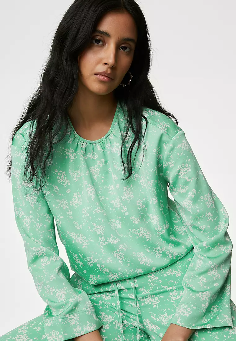 Floral Round Neck Top