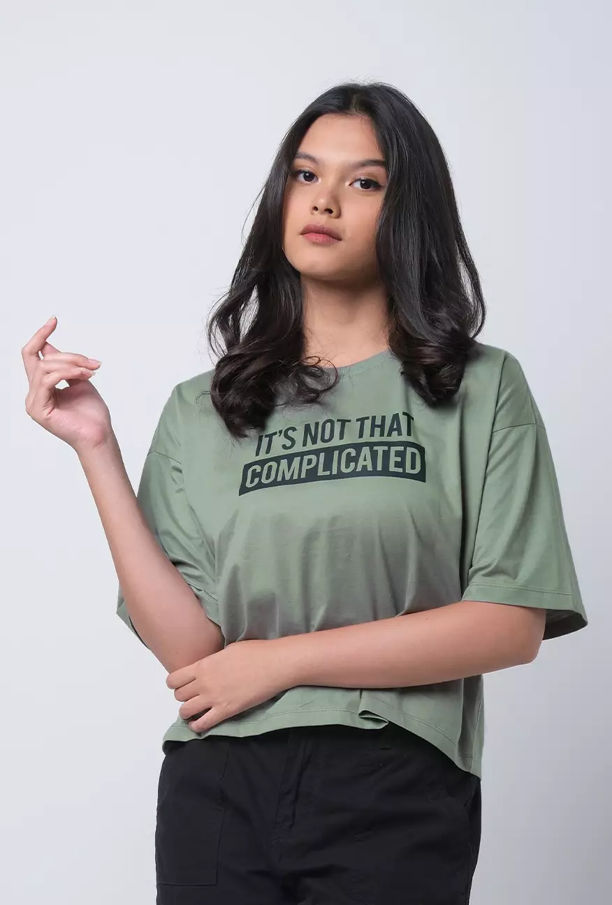 Kaos Wanita Ofelia Dusty Green