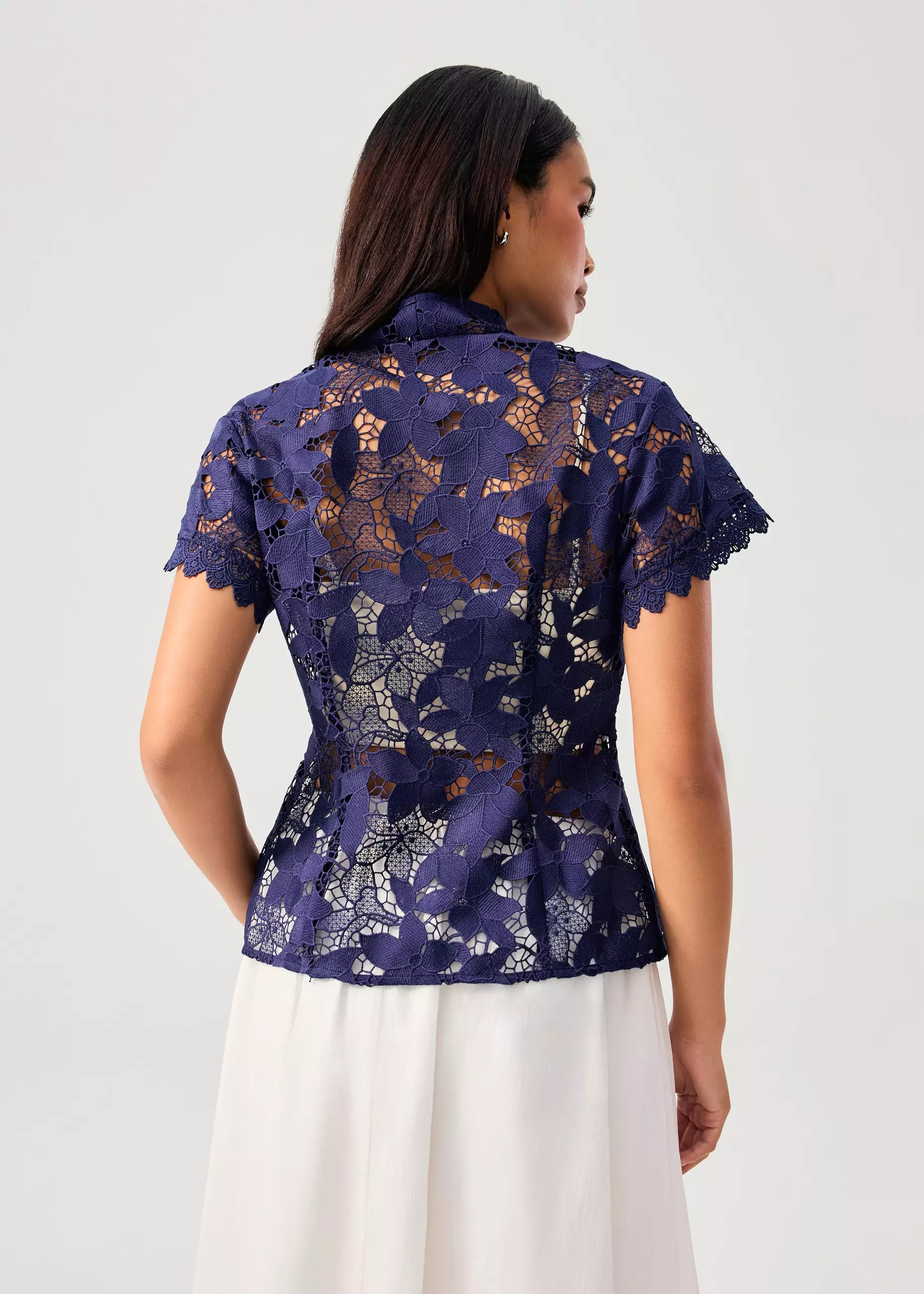 Atasan Wanita - Floral Lace Kebaya Top