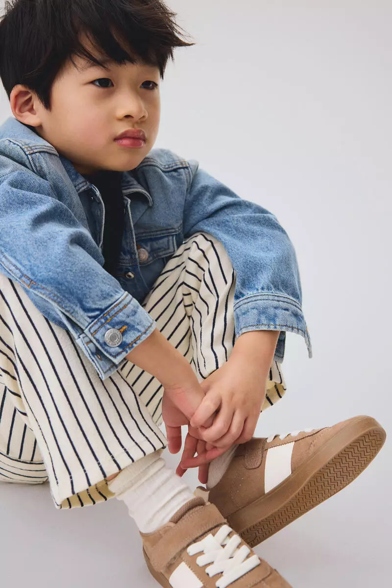 Textured jersey drawstring trousers