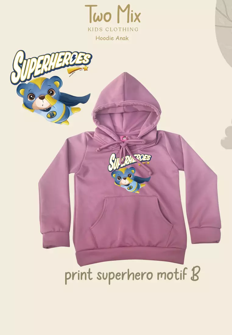 TWO MIX - Hoodie Anak Digital Print Super Heroes 4284