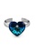 Her Jewellery blue and silver Blue Heart Ring  - Made with premium grade crystals from Austria CF83CACB635E91GS_1