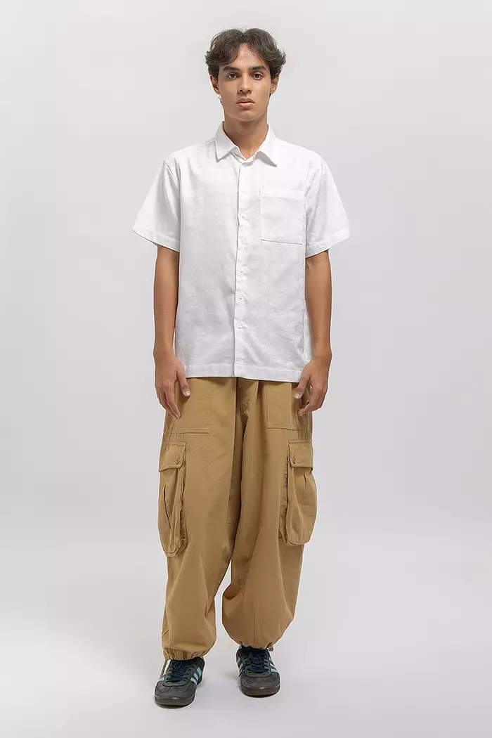 COTTONINK - Atasan Kemeja Pria Aksara Kawung Biru Muda #Archipelago2025