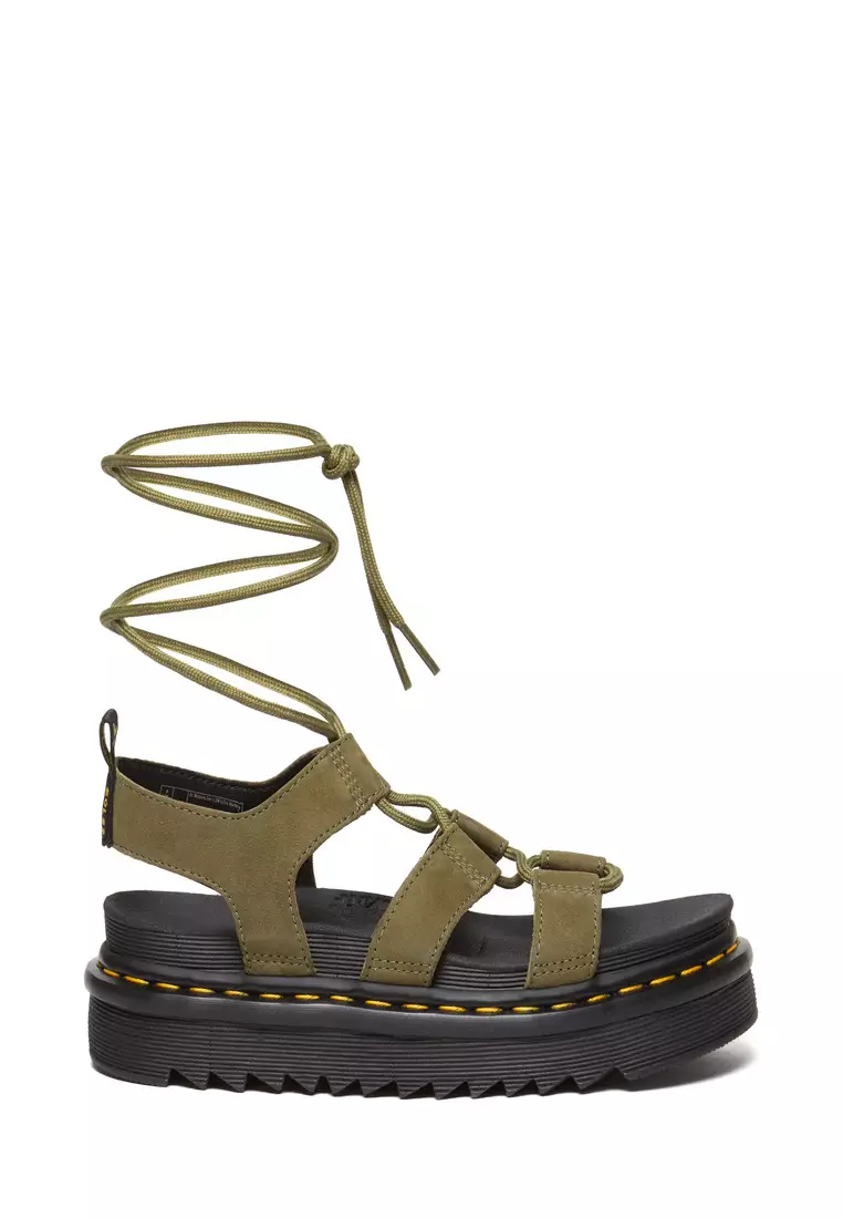 Discount on Dr. Martens  shoes - SKU: Nartilla Tumbled Nubuck Leather Gladiator Sandals