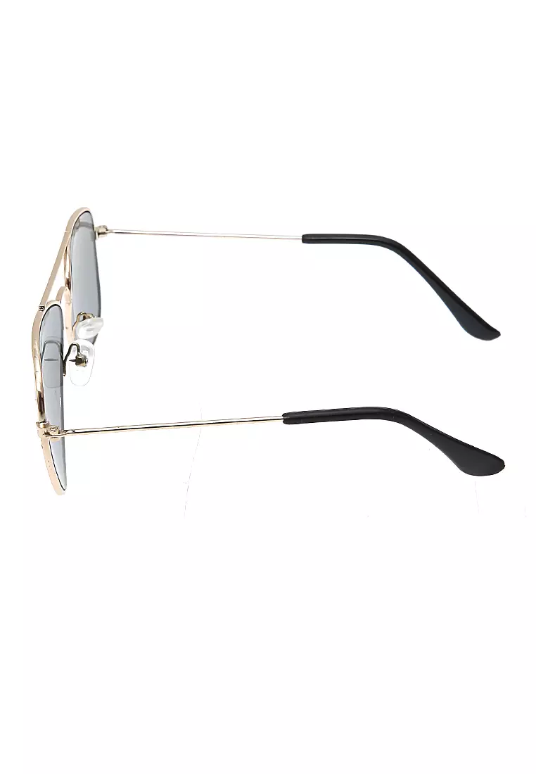 Ulrico Kacamata Anak Unisex Sunglasses Kids Aviator Mirror Lens Material Alloy ORIGINAL - Blue