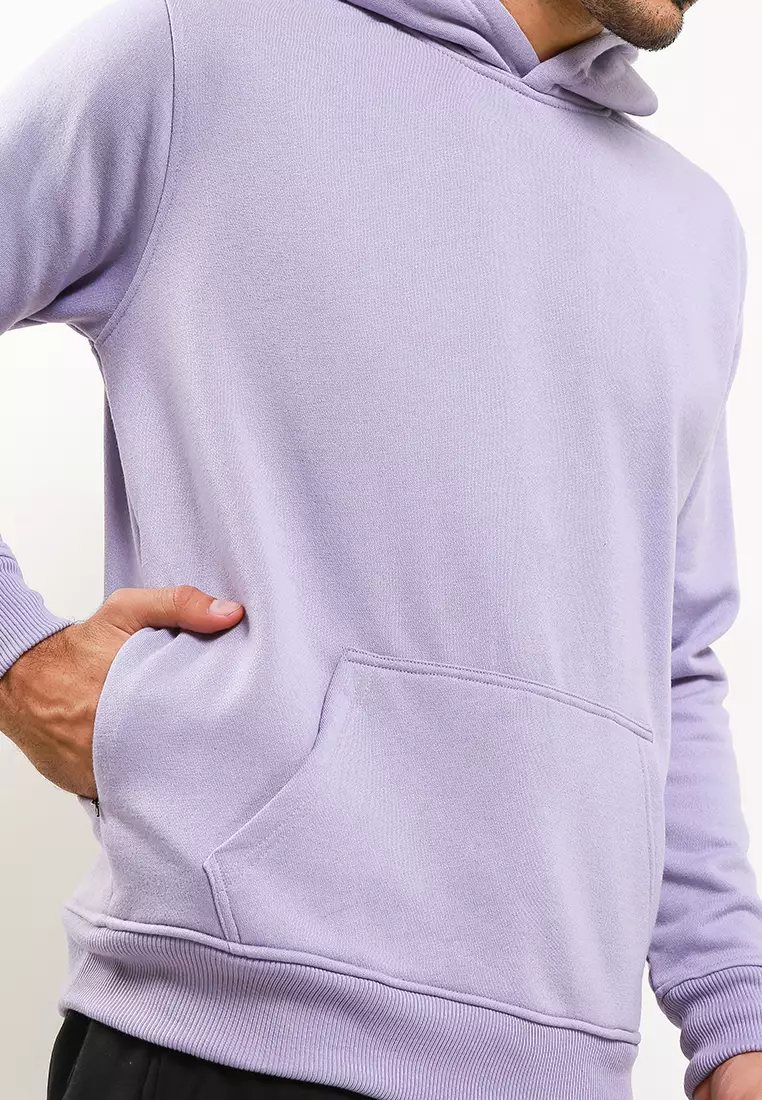 Cotton Well Hoodie Sweater Lilac | Jaket Tebal dengan Penutup Kepala Ungu