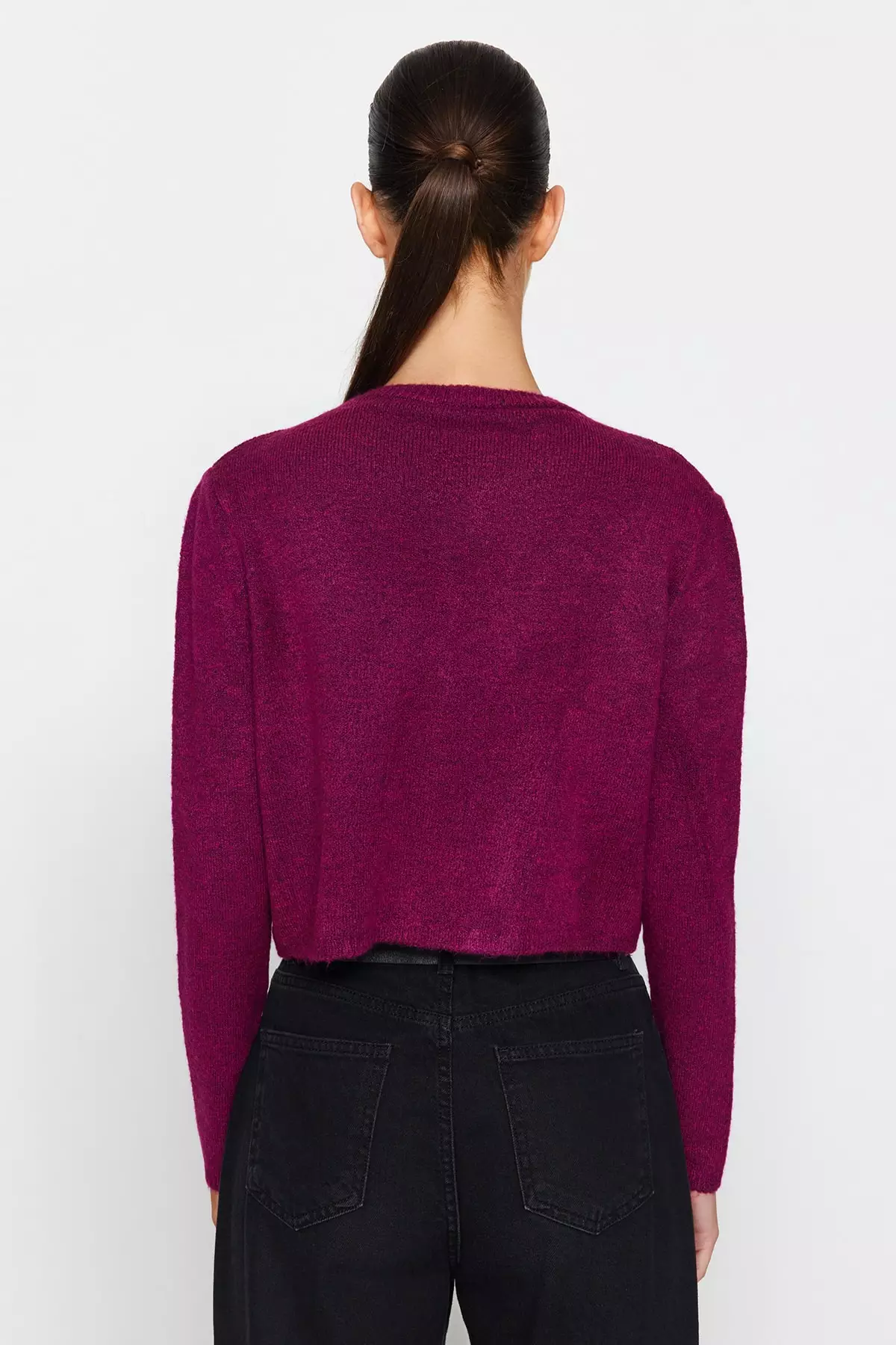 Purple cardigan sweater clearance