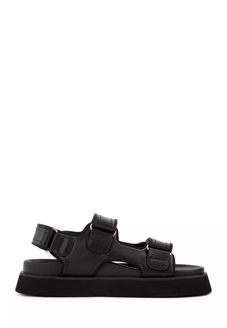 Discount on BONIA  shoes - SKU: Black Altezza Flat Sandals