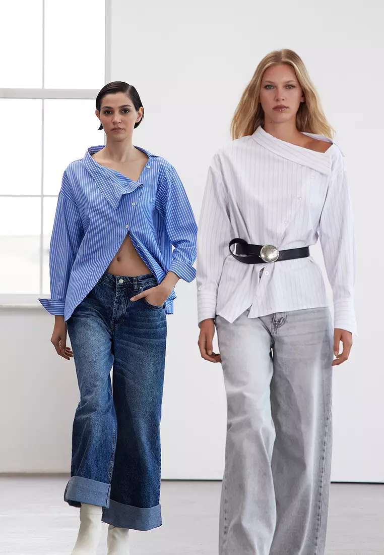 Stripe Asymmetrical Shirt