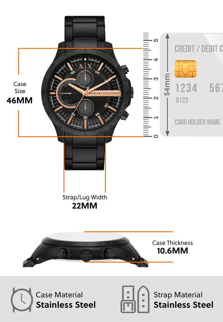 Buy Armani Exchange Armani Exchange Black Watch AX2429 2024 Online | ZALORA  Singapore