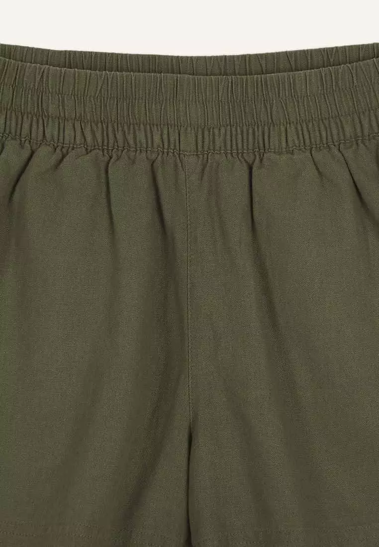 High-Waisted Linen-Blend Pull-On Shorts for Women -- 3.5-inch inseam