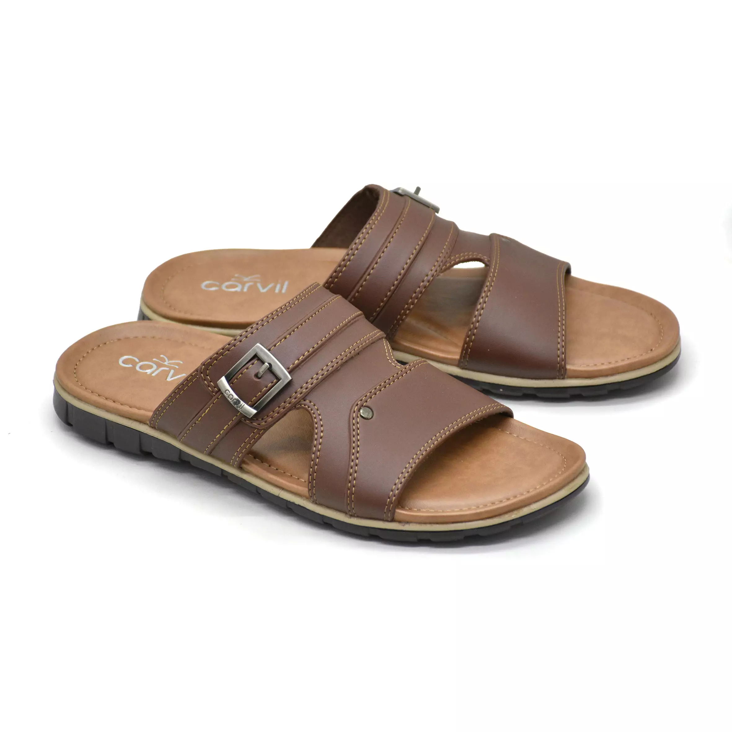 Carvil Sandal Pria Roma-03 M Dark Brown