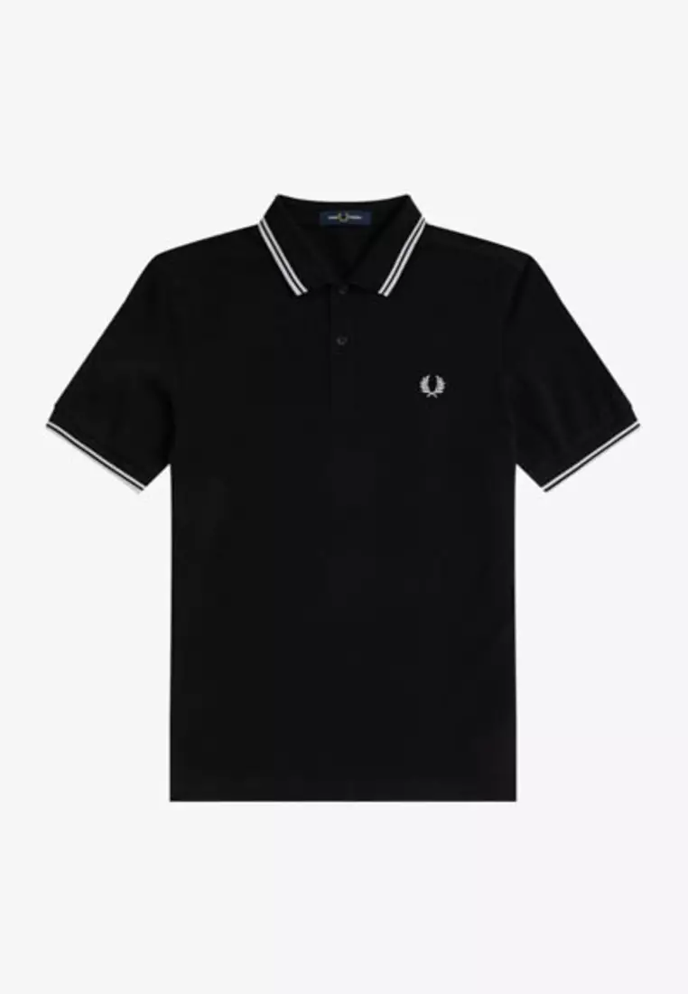 Fred Perry M3600 Twin Tipped Fred Perry Shirt (Black / White / White)