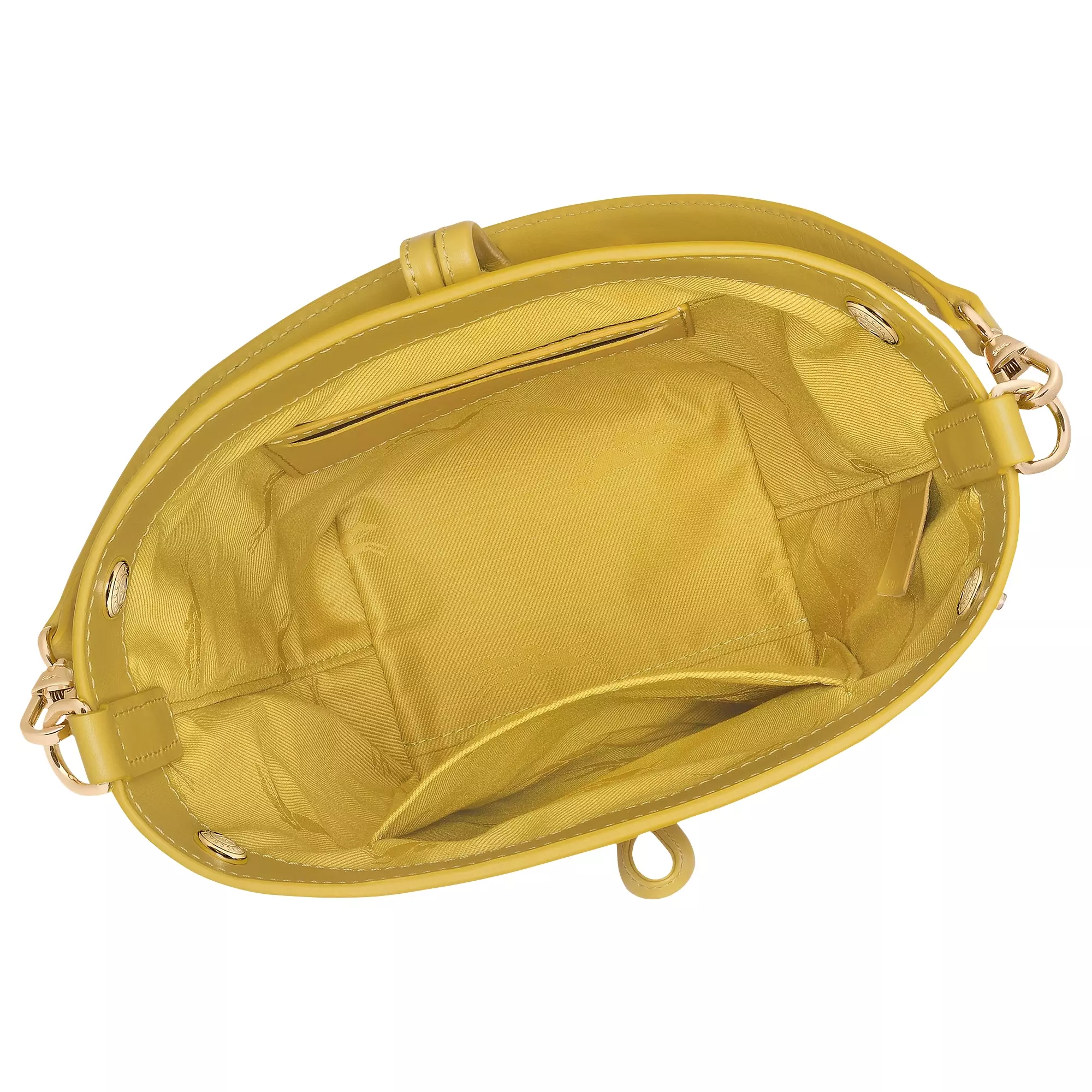 Le Roseau XS Bucket Bag in Leather - Yellow Ginger
