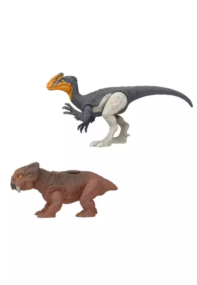Jurassic World Danger Pack Guanlong Vs Lystrosaurus Action Figure Toy, Posable With Physical & Digital Play