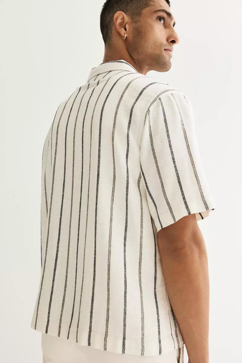 Regular Fit Linen-blend resort shirt