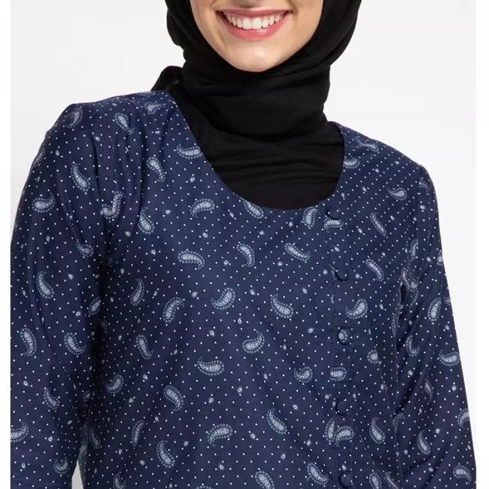 Lourd Tunic In Navy Print