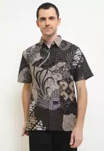 Jual Rianty Batik Hem Kemeja Lengan Pendek Pria Furing Mahalino Katun ...