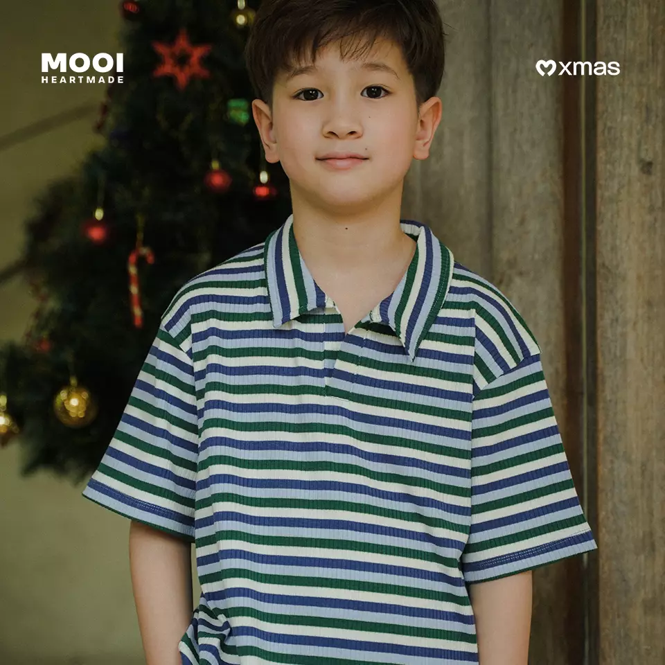 Mooi Kemeja Anak Laki - Laki Gio Polo Shirt - Winter Blue