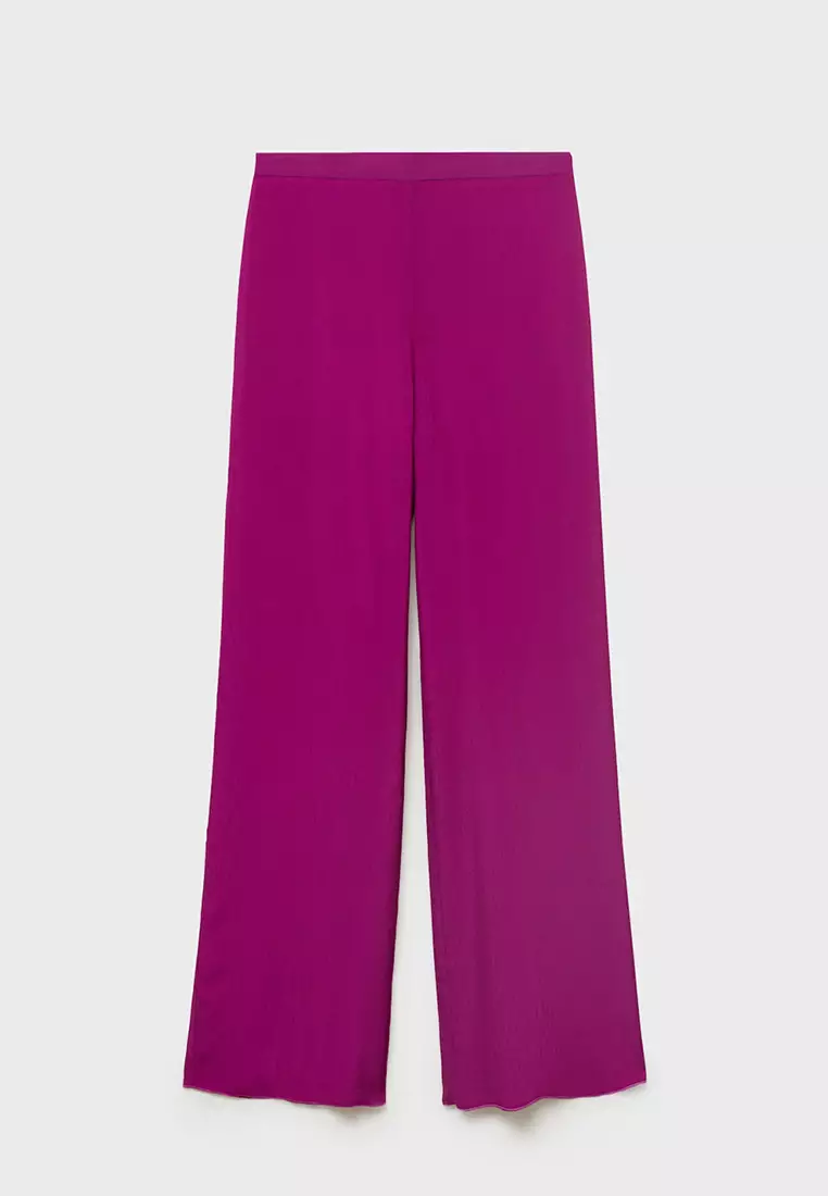 Satin Straight-Fit Trousers