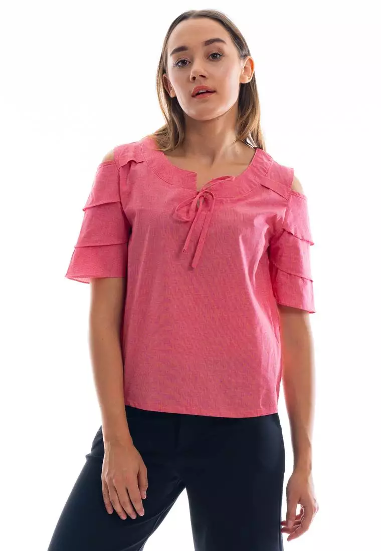 Jual VOERIN Priscilla Top Merah Original 2025 | ZALORA Indonesia