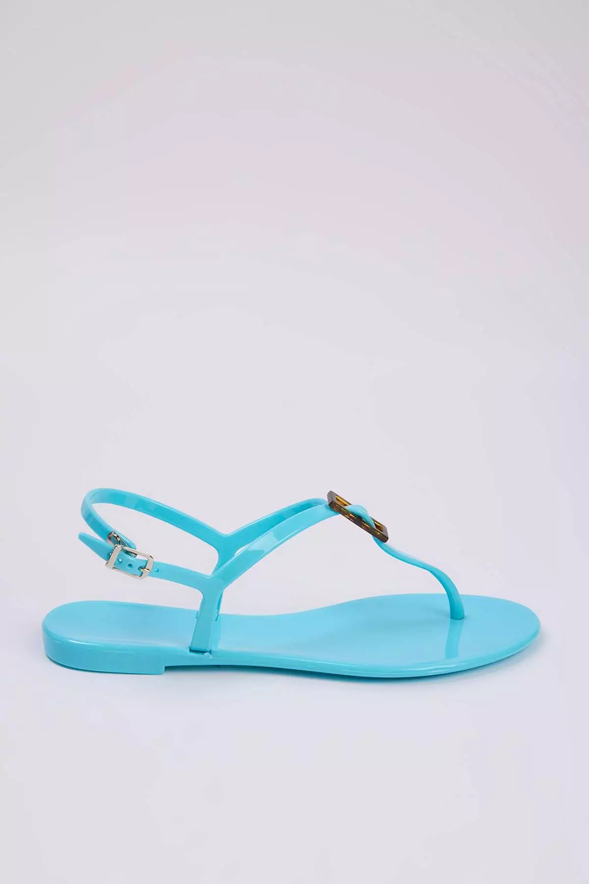 Baby Blue Jelly Flip Flops Women's Sandals Takss25Sd00065