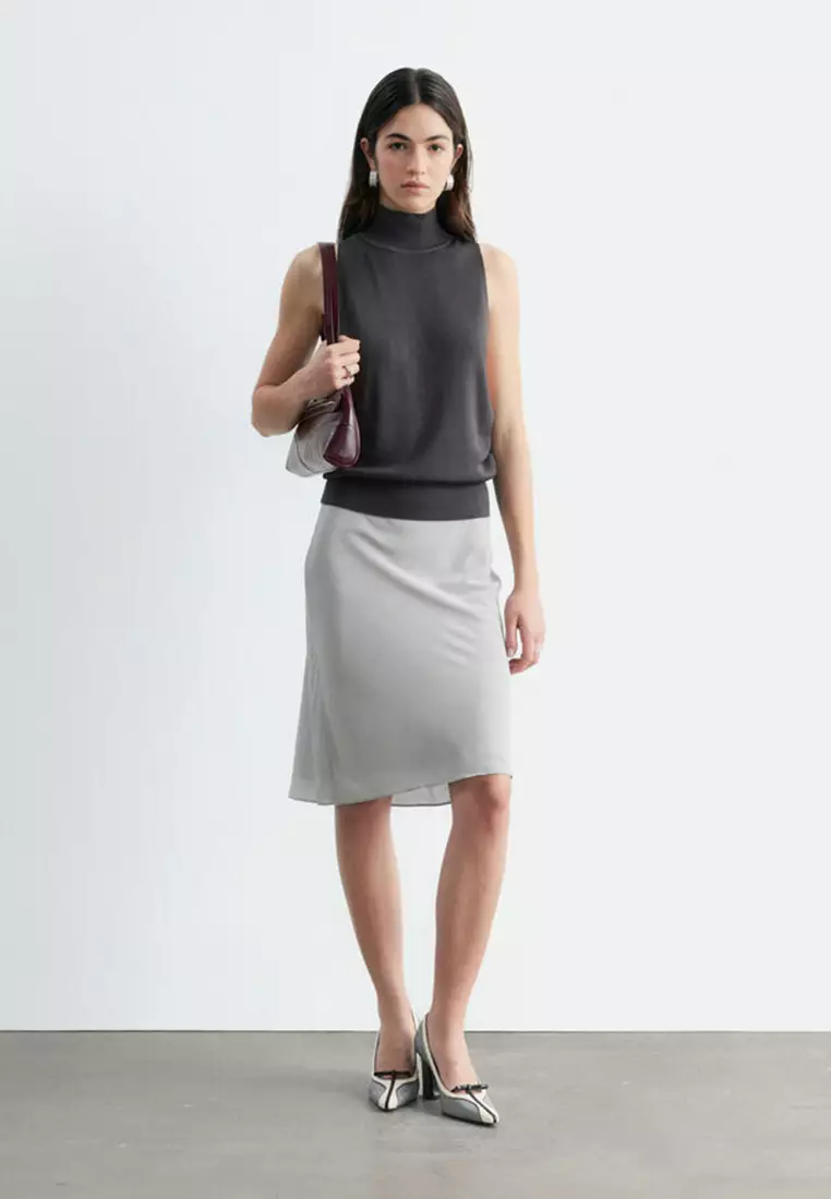 Knee-Length Slip Skirt