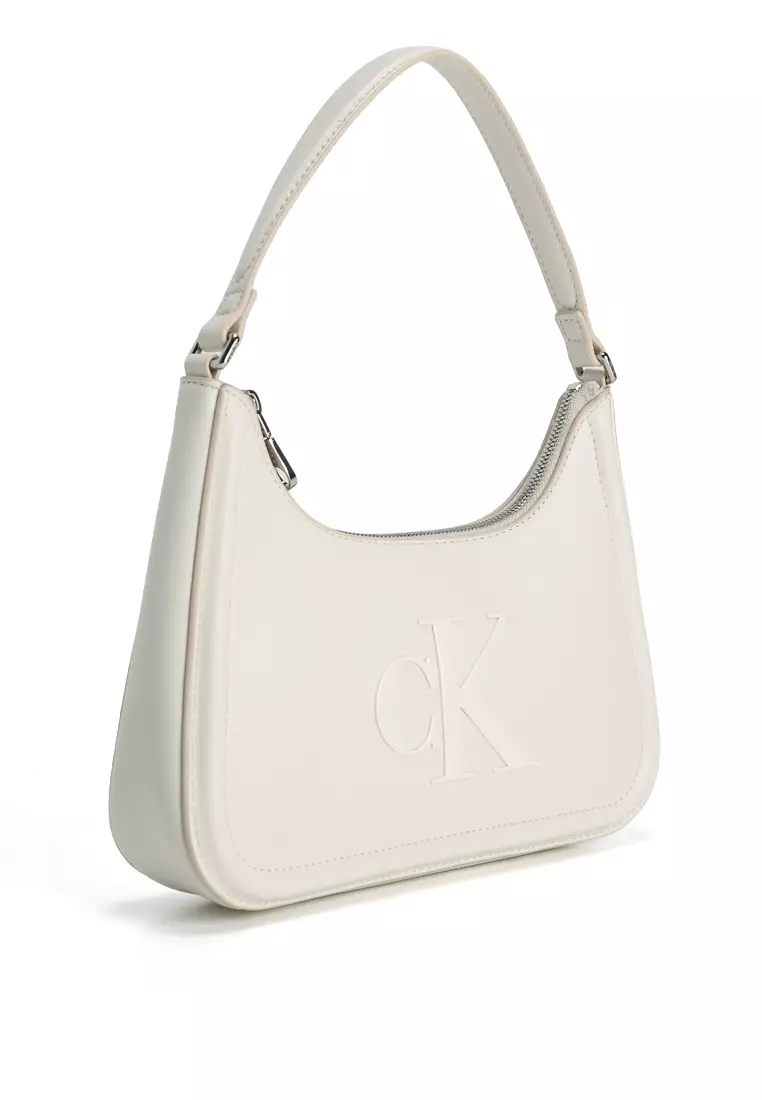 壓花商標單肩袋 - Calvin Klein 配飾
