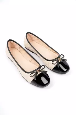 Beige/Black Toe Glossy