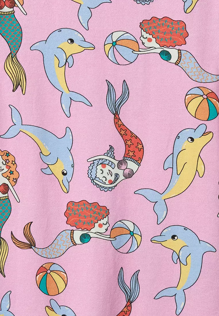 Shorts with mermaids and dolphins