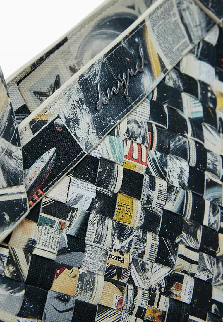 Medium braided shopper bag