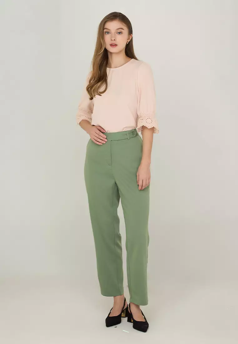 Allona Relaxed-Fit Pants with Pocket Detail