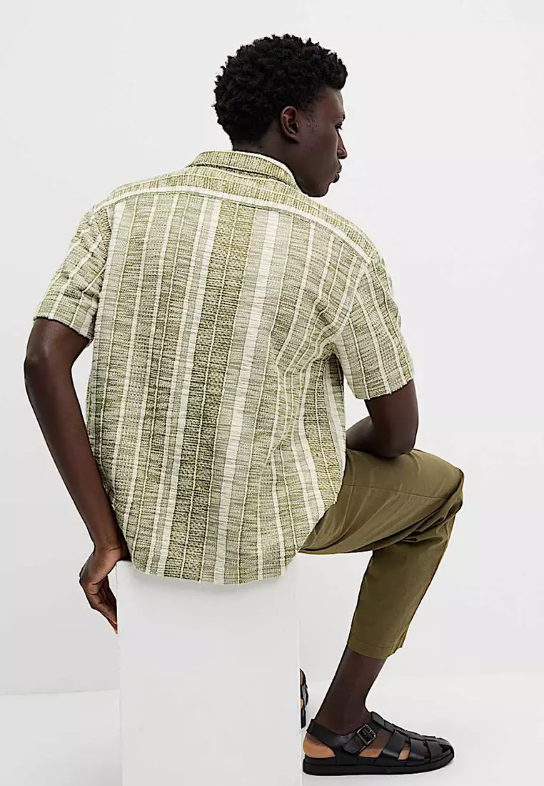 Regular Fit Cotton Blend Short Sleeve Shirt