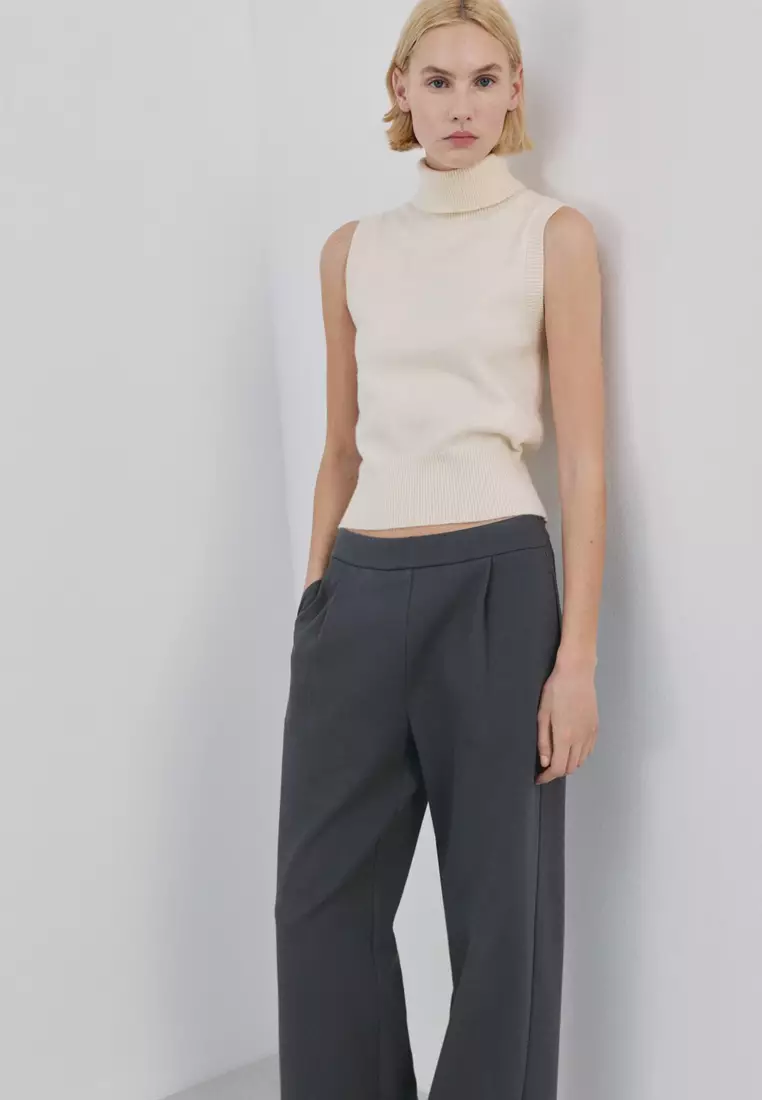 Straight-Fit Cotton Trousers
