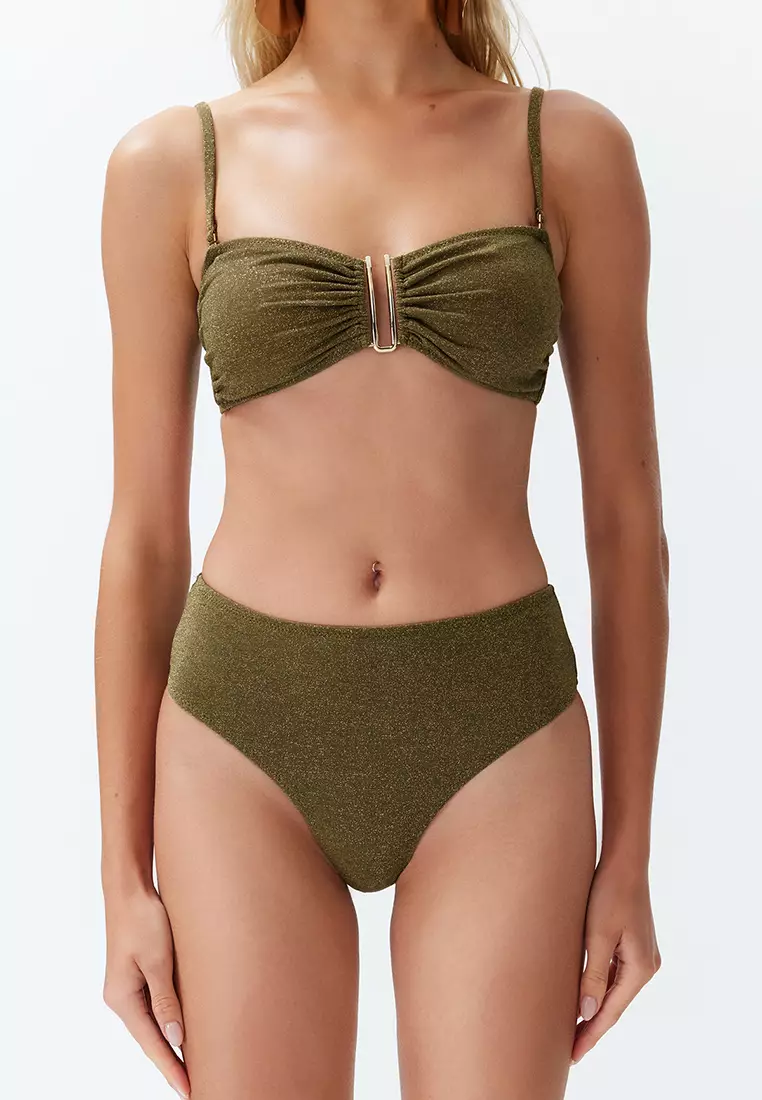 Accessory Glitter Premium Fabric Brazilian Bikini Set